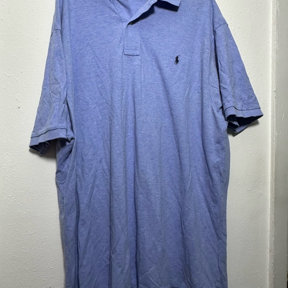 Ralph Lauren Blue Polo Shirt Soft Cotton Classic Design
